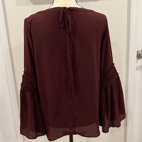Loft Outlet Blouse with Bell Sleeves - Picture 2 of 8
